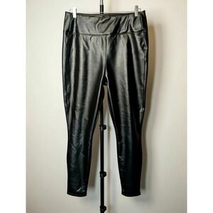 Gap Faux Leather Leggings True Black High Rise Slim Fit Pants Size M 450362-00